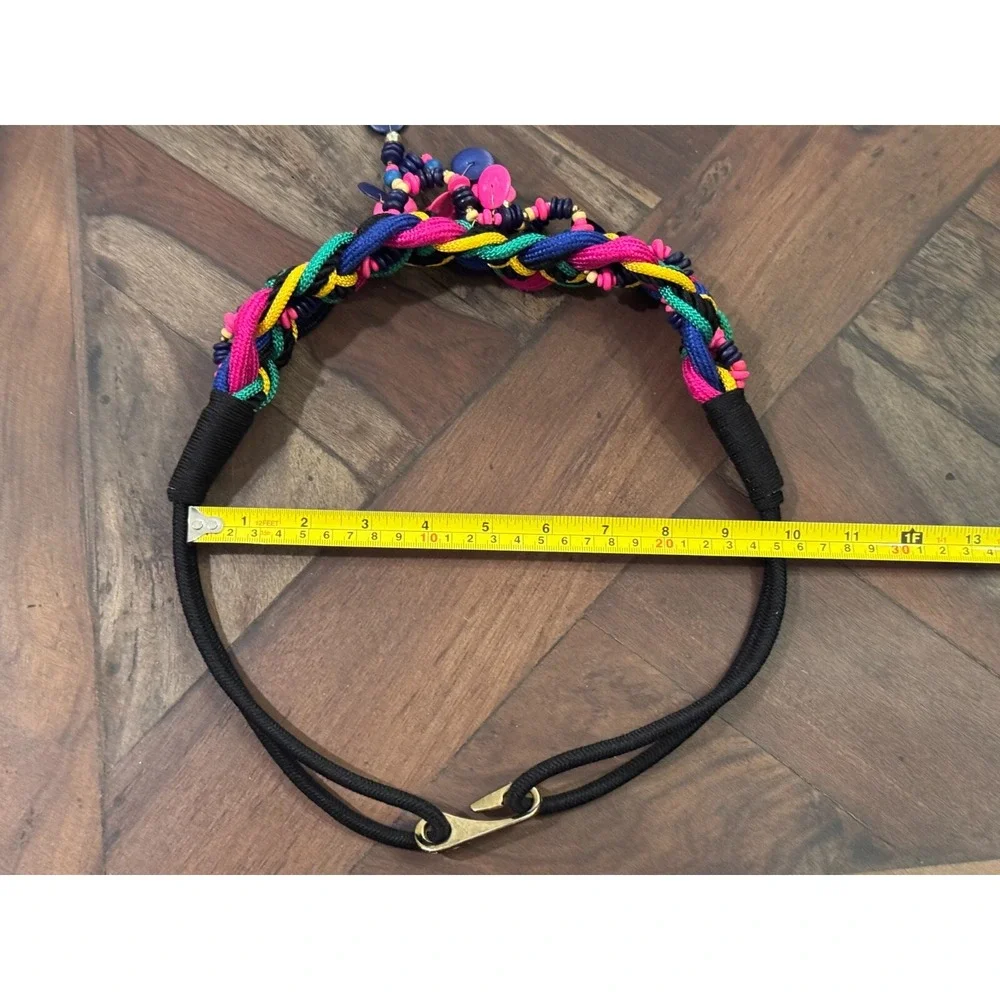 Vintage 80's Women's Beaded Stretch Boho Belt 31